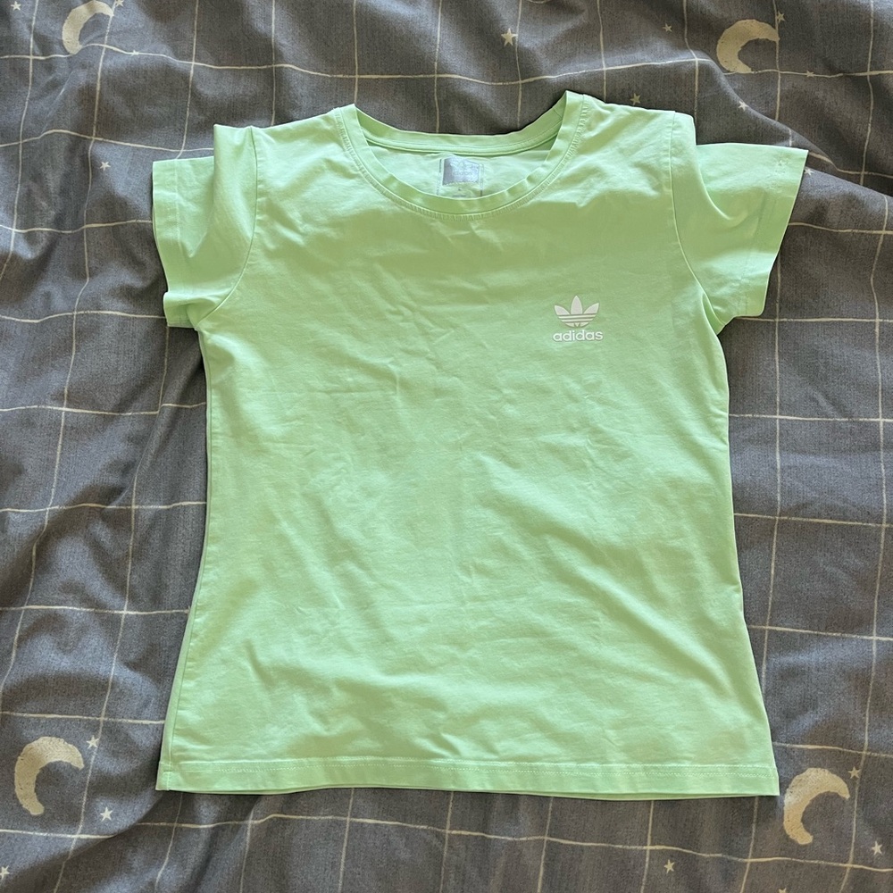 Adidas Originals Unisex Kids T-shirt Tee Trefoil Logo - mint green